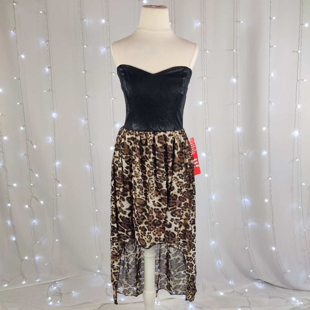 Paper Doll High Low Leopard Print Dress
